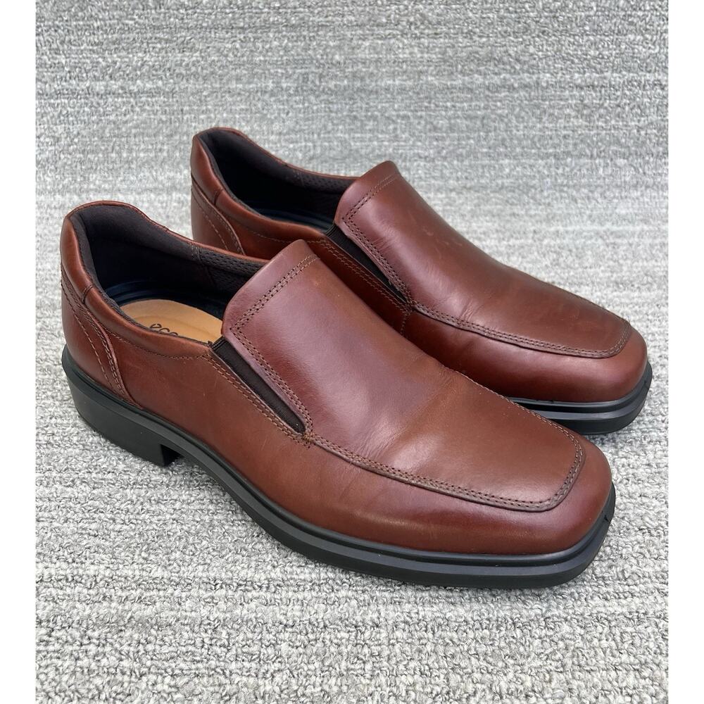 ECCO Helsinki 2.0 Apron Toe Brown Leather Slip-On Men's Size 5.5 US
